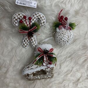 Handmade Christmas Ornaments Set of 3